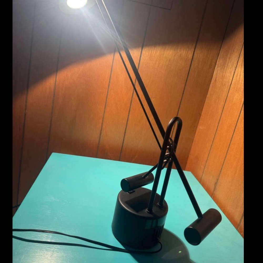1990s LED black desk lamp, postmodern retro vintage light lighting like new - Picture 3 of 7